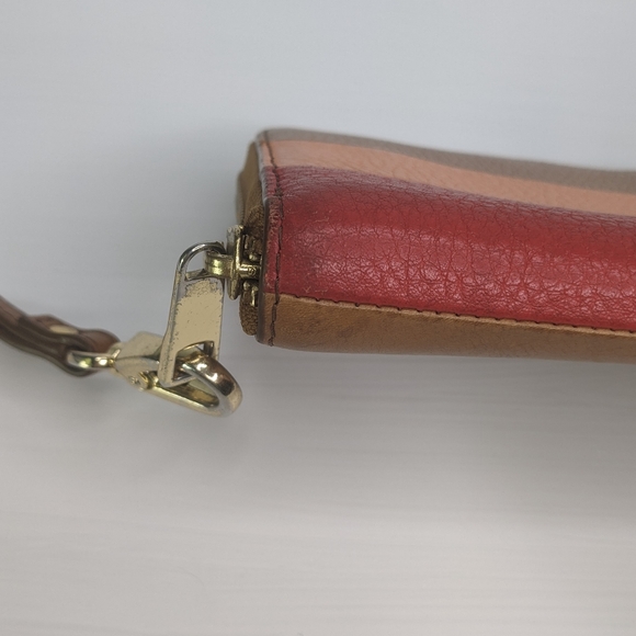 Fossil Tan Stripe Sydney Zip Around Phone Wallet - Picture 10 of 11